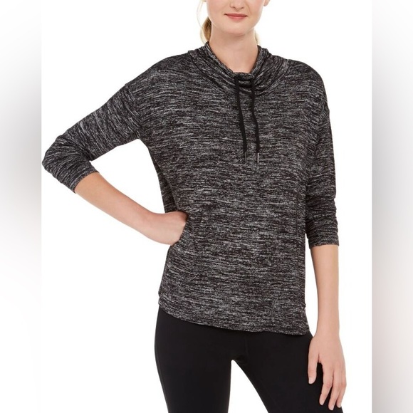 Calvin Klein Tops - Calvin Klein Black and Gray Women's Hoodie